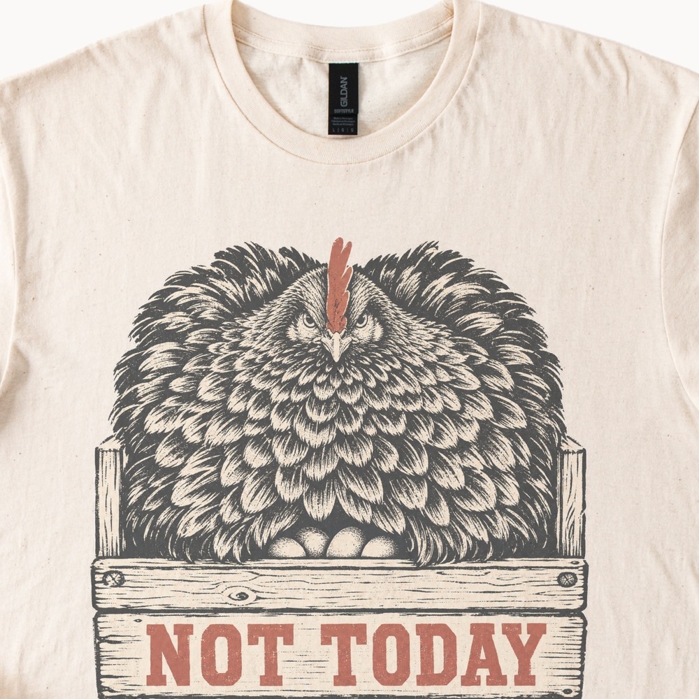 Not Today Hen Guarding Her Nest Tee